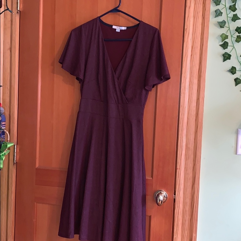 Boden Sparkly Maroon dress